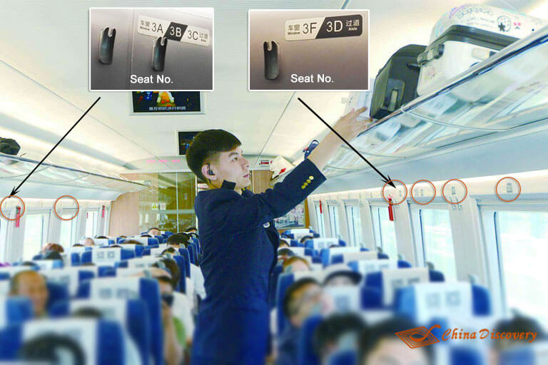 Find Your Seat Number in Your Carriage Get On the High Speed Train - High Speed Train Seat